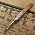Skull Engraved Damascus Folding Knife – Gothic EDC Pocket Knife Lycan Handmade Style