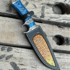 Damascus Steel Hunting Knife – Full Tang Fixed Blade Knife Lycan Handmade Style