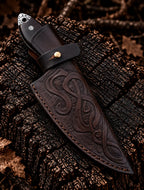 Rosewood handle with steel pins and steel pommel cap detail
