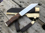 Polished D2 steel Viking seax knife blade - angle 2